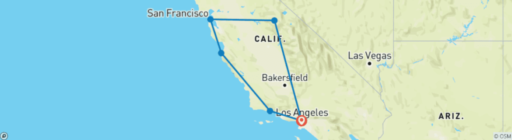 California Express Tour Map